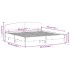 Cama sin colchón madera maciza de pino marrón cera 200x200