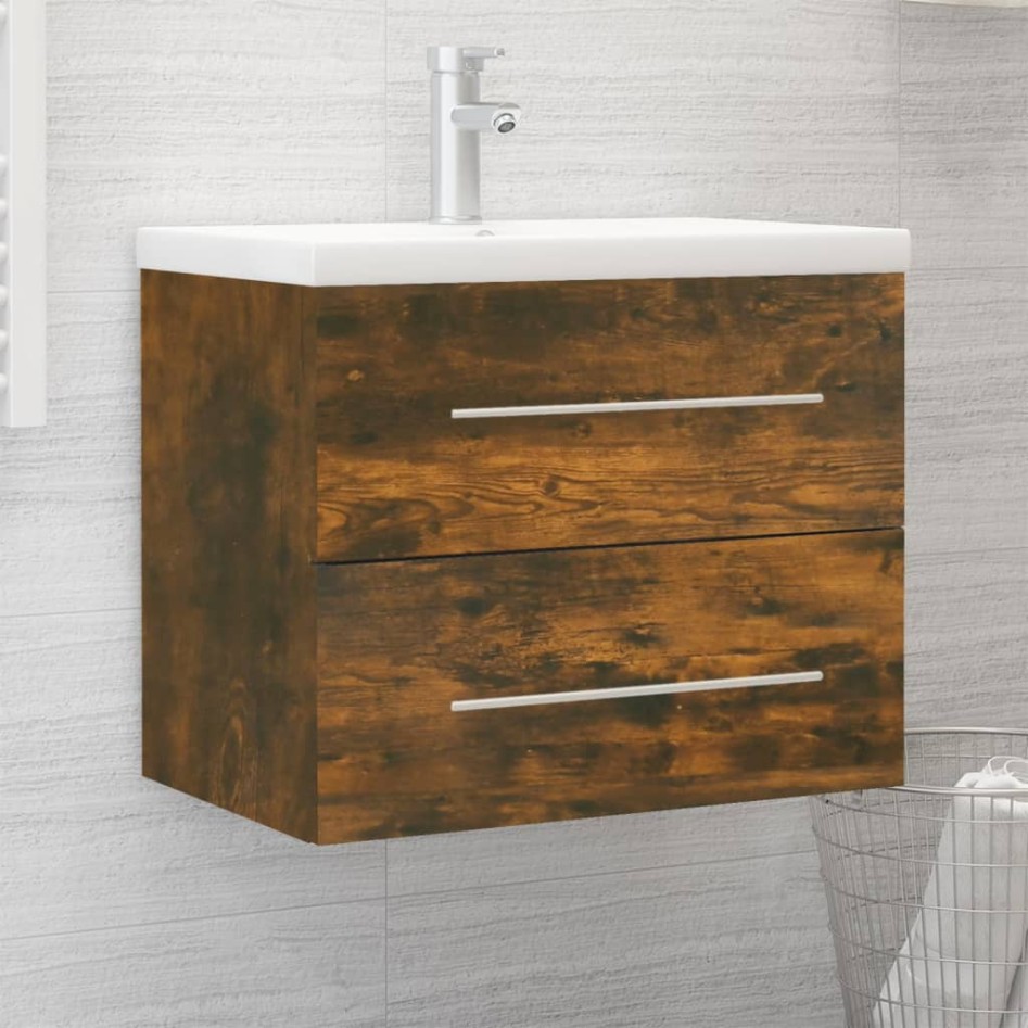 Mueble de baño con lavabo madera contrachapada roble