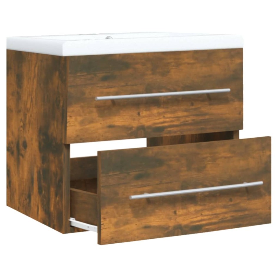 Mueble de baño con lavabo madera contrachapada roble