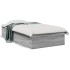 Cama con cajones madera ingeniería gris Sonoma 100x200