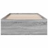 Cama con cajones madera ingeniería gris Sonoma 100x200