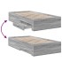Cama con cajones madera ingeniería gris Sonoma 100x200