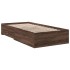 Cama con cajones madera de ingeniería marrón roble 90x200