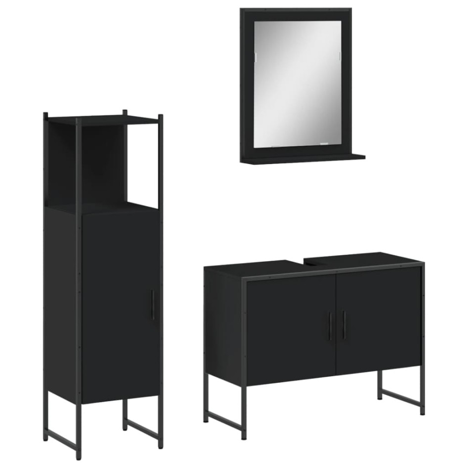 Set de muebles de baño 3 piezas madera contrachapada
