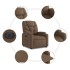 Sillón reclinable eléctrico de tela