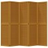 Biombo separador de 5 paneles madera maciza paulownia