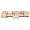 Juego de muebles de jardín 7 piezas madera maciza de pino