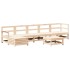 Juego de muebles de jardín 7 piezas madera maciza de