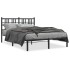Estructura cama sin colchón con cabecero metal negro 120x190