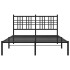 Estructura cama sin colchón con cabecero metal negro 120x190