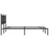 Estructura cama sin colchón con cabecero metal negro 120x190