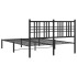Estructura cama sin colchón con cabecero metal negro 120x190