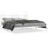 Estructura cama sin colchón con cabecero metal blanco