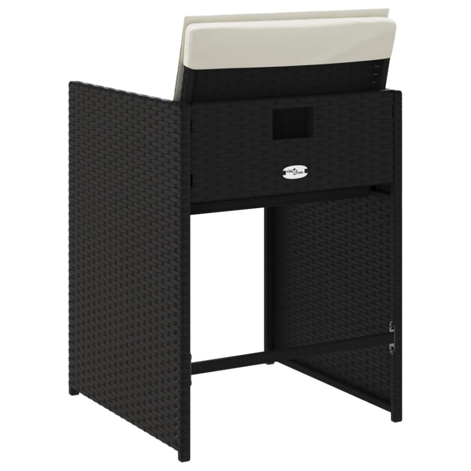 Sillas de jardín con cojines 4 unidades ratán sintético