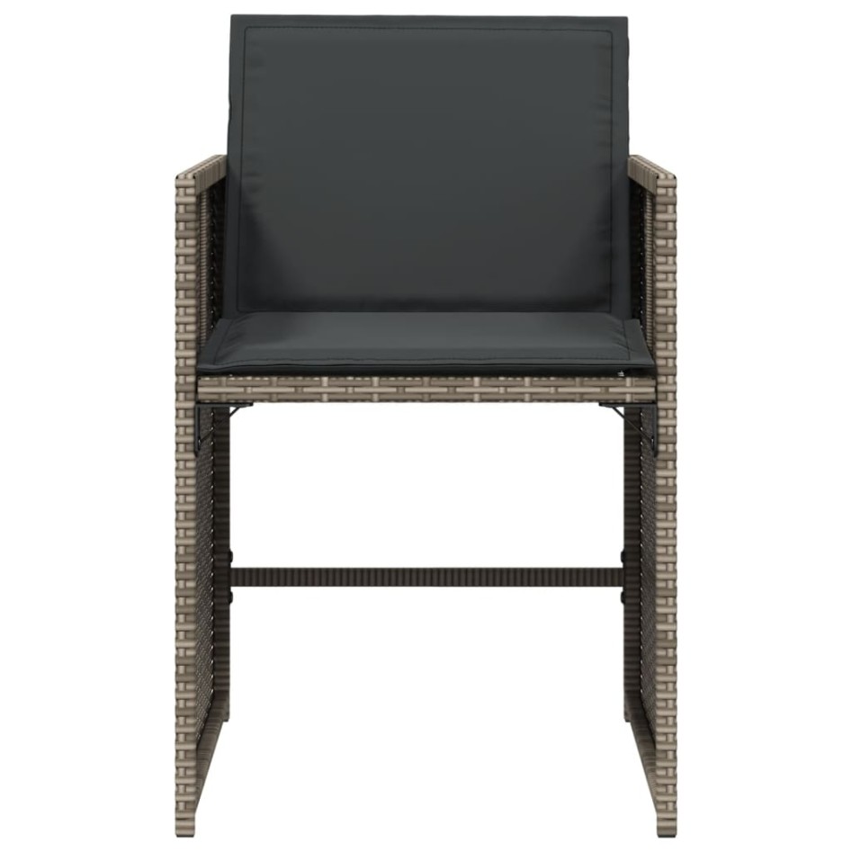 Sillones de jardín con cojines 4 uds ratán sintético