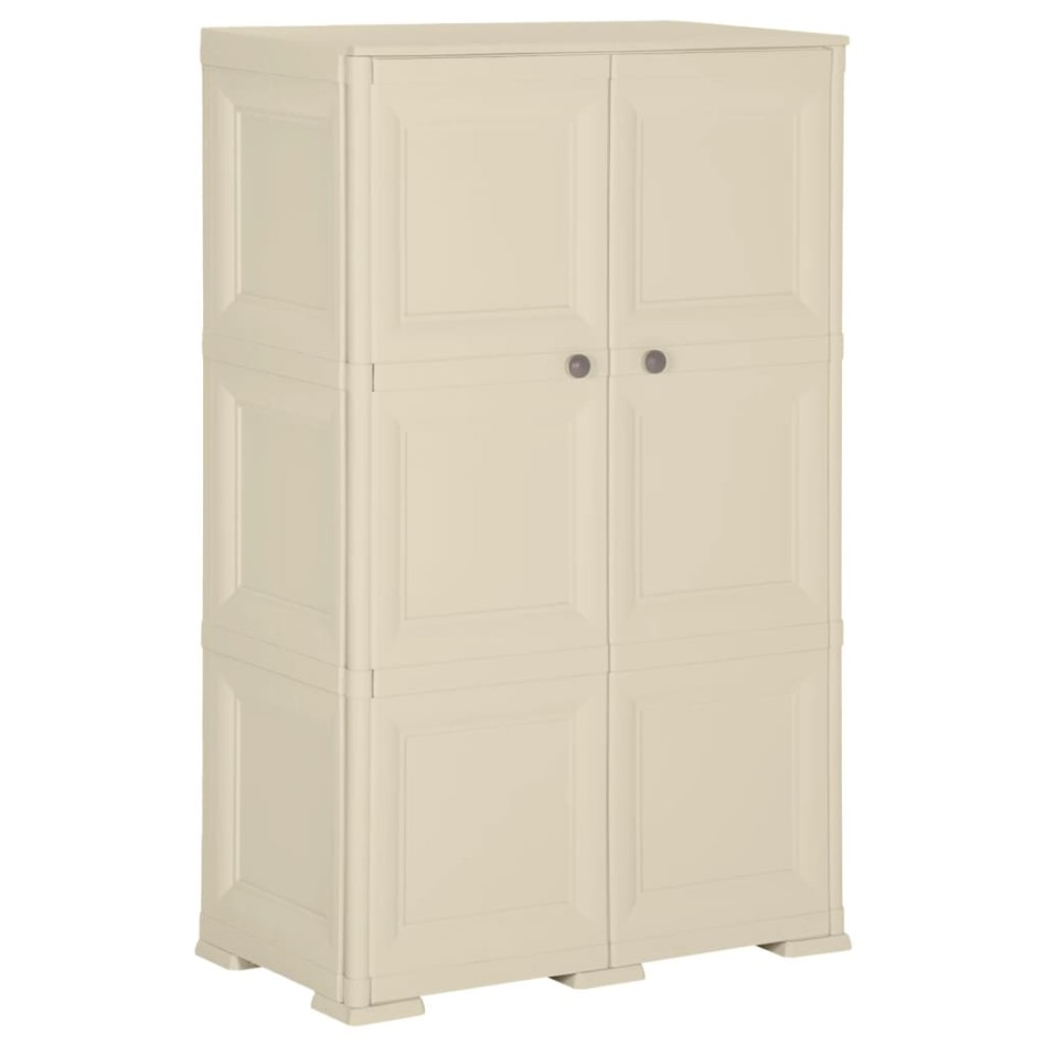 Armario de plástico diseño madera blanco angora 79x43x125