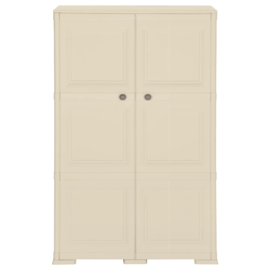 Armario de plástico diseño madera blanco angora 79x43x125