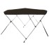 Toldo bimini de 3 arcos negro 183x160x137