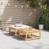 Taburete de jardín con cojines madera maciza de