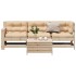 Juego de muebles de jardín 4 pzas y cojines madera maciza