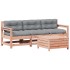 Juego de muebles jardín 4 pzas y cojines madera abeto