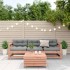 Juego de muebles jardín 4 pzas y cojines madera abeto
