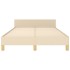 Estructura de cama sin colchón tela crema 120x190