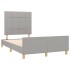 Estructura de cama sin colchón tela gris claro 120x190