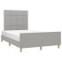 Estructura de cama sin colchón tela gris claro 120x190