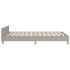 Estructura de cama sin colchón tela gris claro 120x190
