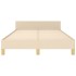 Estructura de cama sin colchón tela crema 120x190