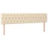 Estructura de cama sin colchón tela crema 120x190