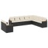 Set de sofás de jardín 10 pzas cojines ratán sintético