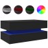 Mesa de centro con luces LED negro 90x50x40