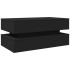 Mesa de centro con luces LED negro 90x50x40