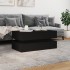 Mesa de centro con luces LED negro 90x50x40