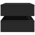 Mesa de centro con luces LED negro 90x50x40