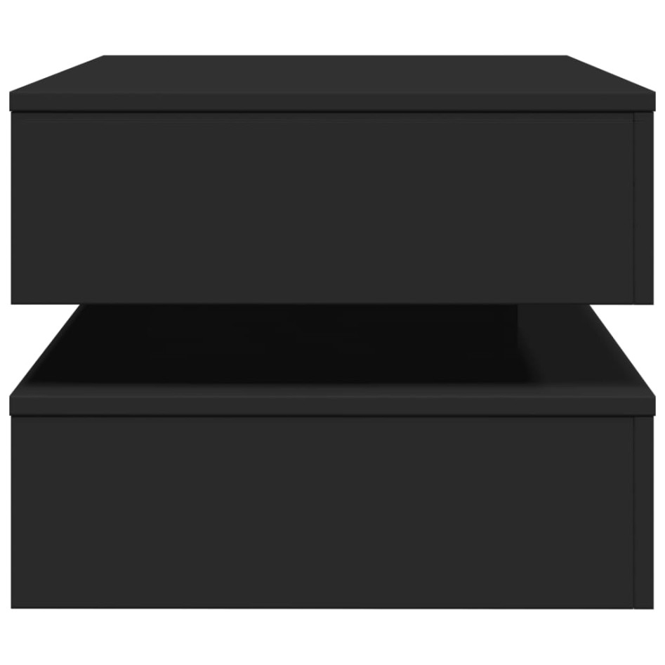 Mesa de centro con luces LED negro 90x50x40