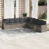 Set de muebles de jardín 9 pzas y cojines ratán sintético