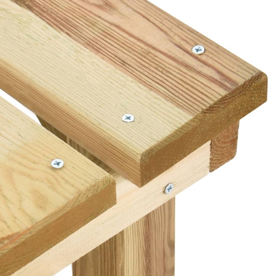 Banco de jardín de madera de pino impregnada 140