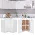 Armario colgante vidrio madera ingeniería blanco 57x57x60