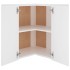 Armario colgante vidrio madera ingeniería blanco 57x57x60