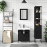 Juego de muebles de baño 3 pzas madera contrachapada