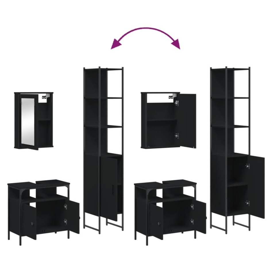 Juego de muebles de baño 3 pzas madera contrachapada