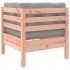 Set de sofás jardín 3 pzas con cojines madera abeto