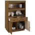 Aparador de madera maciza de pino marrón miel 67x40x108,5