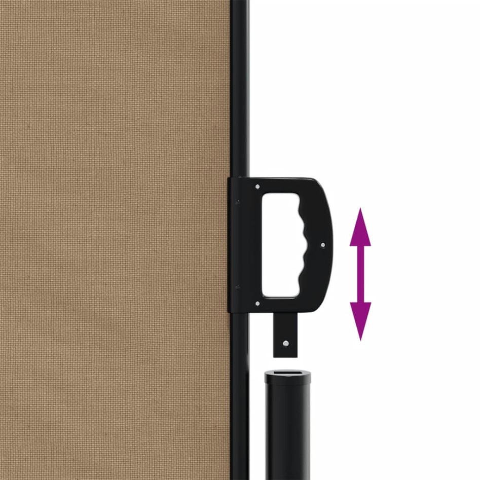 Toldo lateral retráctil gris taupe 200x300