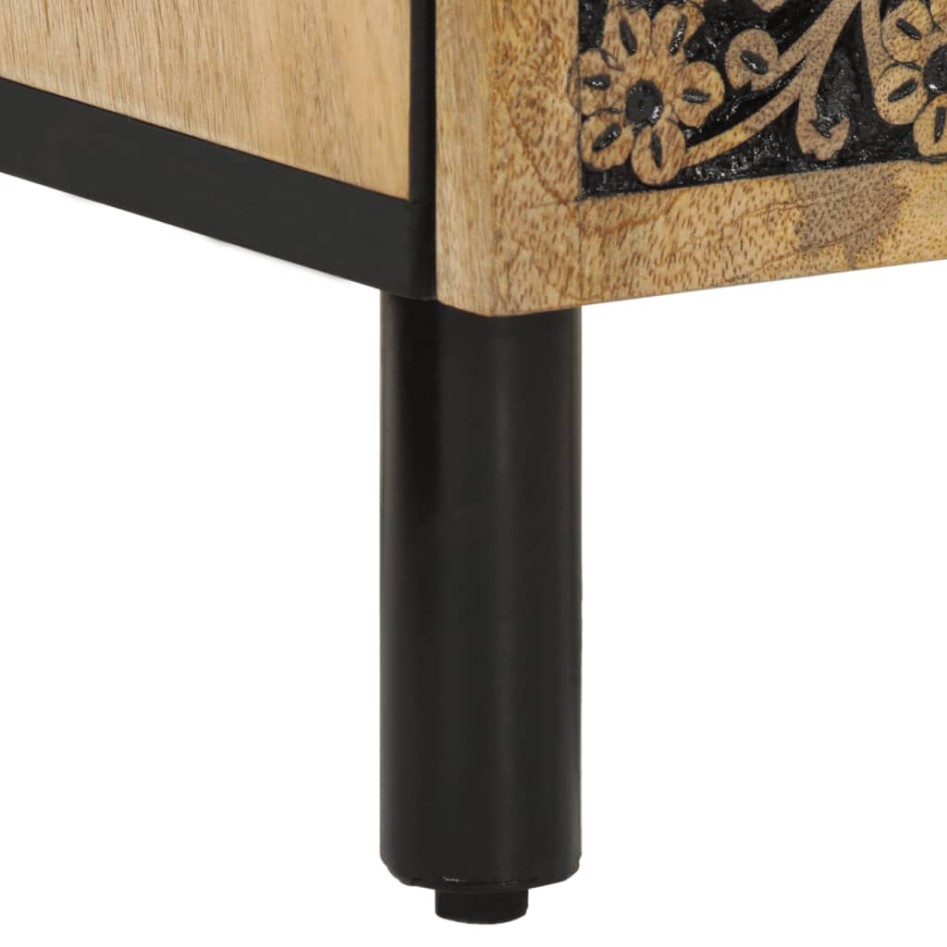 Armario auxiliar madera maciza de mango 40x33x75