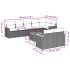 Set de muebles de jardín 9 pzas y cojines ratán sintético