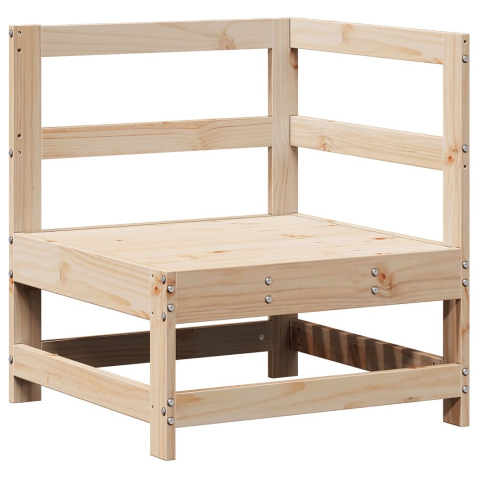 Juego de sofás de jardín 3 piezas madera maciza de